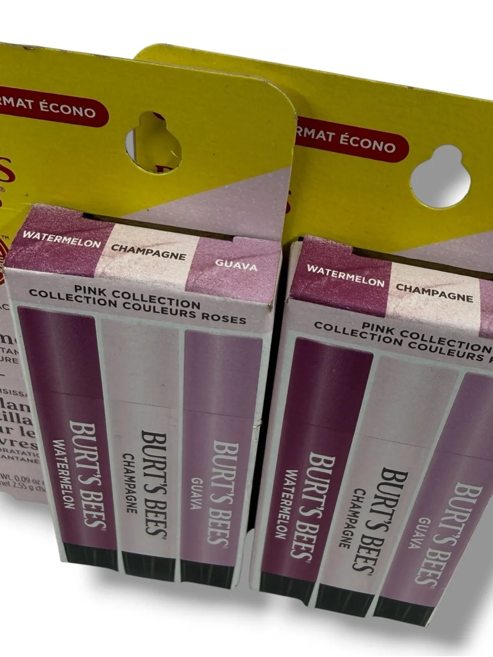 Burt’s Bees Lip Shimmer Pink Collection Tinted Balm 3-Pack Lot of 2 Hydrating